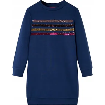 Dívčí šaty Dětské teplákové šaty, tmavě modré, velikost 104