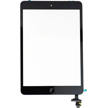Premium přední dotykové sklo (touch screen) s tlačítkem Home Button a lepidlem pro iPad mini - černé