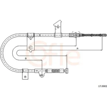 Auto-moto Tažné lanko, parkovací brzda COFLE 17.0002