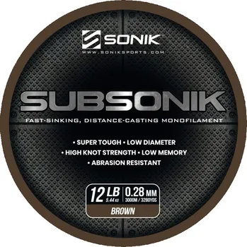 Vlasec Sonik Subsonik Brown 3000m - 0,35 mm