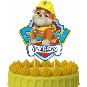 Obraz ZÁPICH DO DORTU Narozeninový Sto let Tlapková patrola RUBBLE POSTAVY TOPPERY 11