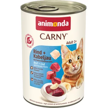 Krmivo pro kočku 12x400g animonda Carny Adult - Hovězí, treska & kořenová petržel