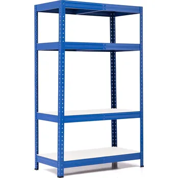 regál Policový regál Trestles RH 1500x1000x300, nosnost 1400 kg, 4 police bílé Barva: modrá