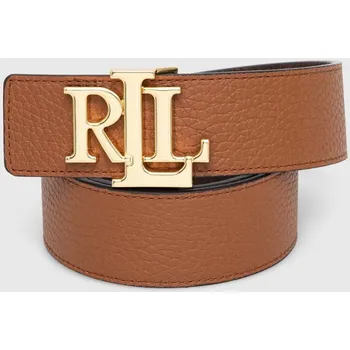 Opasek Oboustranný kožený pásek Lauren Ralph Lauren dámský, hnědá barva, 412912040 88X, vel. S