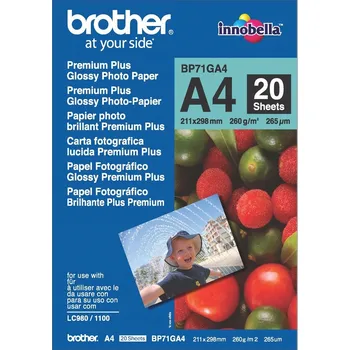 Fotopapír Fotografický papír BROTHER Innobella 260g A4 Lesklý BP71GA