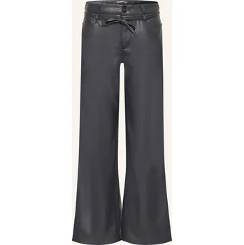 Only Dívčí Kalhoty V Koženém Vzhledu, tmavě šedá, 140