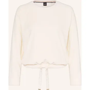 Dámské tričko Boss Dámské Lounge Tričko Z Velur, krémová, 40