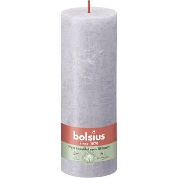 Svíčka Bolsius Rustic Shine Válec 68×190 mm – Frosted Lavender (fialová)