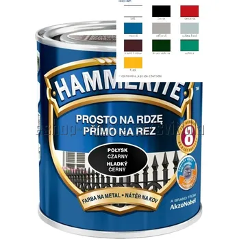 barva na kov hammerite přímo na rez hladký červený 0,25l
