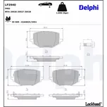 DELPHI Sada brzdových destiček DF LP3940