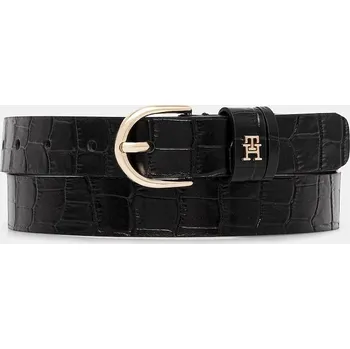 Opasek Kožený pásek Tommy Hilfiger AW0AW17755 černá 99X, vel. 75