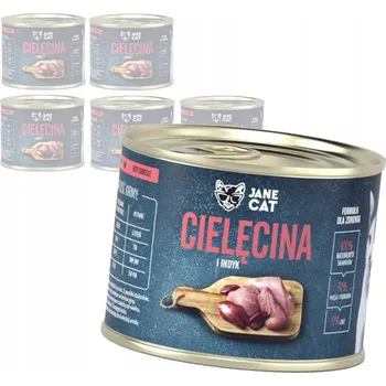 Krmivo pro kočku Jane Cat premium TELECÍ a KRŮTA 6x200g PRO KOČKY