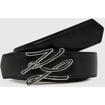 Opasek Oboustranný kožený pásek Karl Lagerfeld K/AUTOGRAPH dámský, černá barva, A4W33022 99X, vel. 65