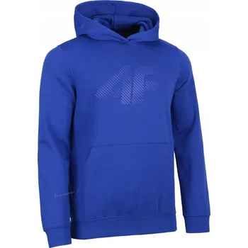 Pánská mikina 4F ZATEPLENÁ PÁNSKÁ TEPLÁKOVÁ MIKINA S S KAPUCÍ TYPU KLOKANKA / vel L