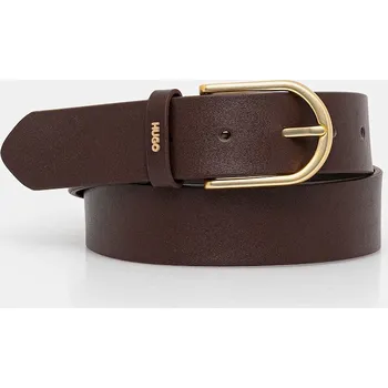 Opasek Kožený pásek HUGO Zoey Belt 3,5cm 50486616 hnědá 89X, vel. 75