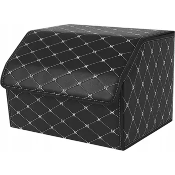 Úložný box Organizér pro skladování Prošívaný kontejner Ekokůže Kufřík Uzamykatelný box