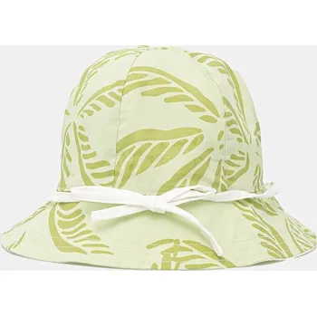 Klobouk Dětský oboustranný bavlněný klobouk United Colors of Benetton zelená barva, 65B2AA00W 65B2AA00W.W.Seasonal 71X, vel. 44