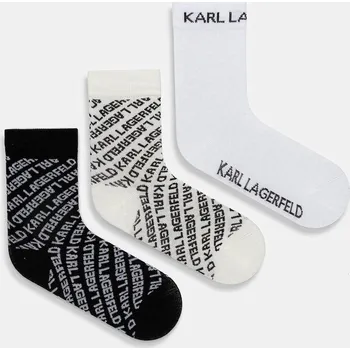Pánské ponožky Ponožky Karl Lagerfeld K/MONOGRAM 3-pack bílá barva, A4W47033 00A, vel. 39-42