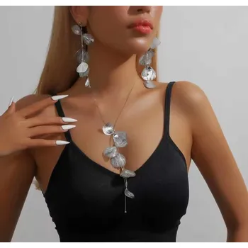 Náhrdelník Náhrdelník střapcem s listem Ginkgo, šperky s vytahovacím límcem, obojek