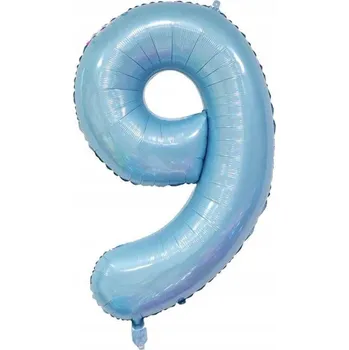Balónek BALÓNKY ČÍSLA K NAROZENINÁM VELKÉ 9 Modrá 100 cm