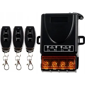 vypínač 230V DÁLKOVÉ OVLÁDÁNÍ SPÍNAČ NA DÁLKOVÉ OVLÁDÁNÍ RÁDIOVÝ + 3 OVLADAČE