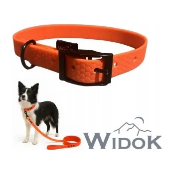 Obojek pro psa Voděodolný obojek Widok Neonově oranžový M (34 cm - 44 cm)