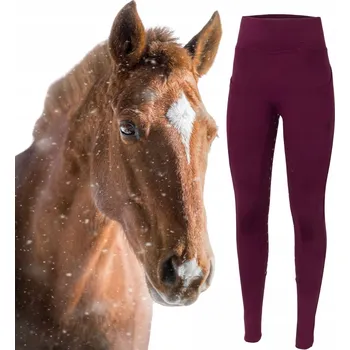 Dámské legíny Zateplené dámské jezdecké legíny START Knowsley bordó, velikost 44