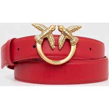 Opasek Kožený pásek Pinko dámský, červená barva, 100125.A0F1 33X, vel. S