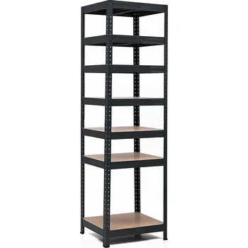 regál Policový regál Trestles RH 2200x600x500, nosnost 1750 kg, 7 polic Barva: černá