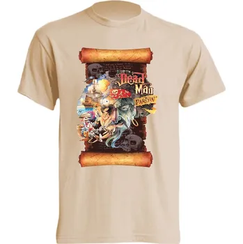 panske_tricko_bavlnene_potisk_pirati Barva: Lime stone - krémová, velikost: XS