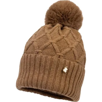 Čepice Dětská vlněná čepice Jamiks SILKA SILKA.me.II.Na.g.JZH507 hnědá 82X, vel. 48