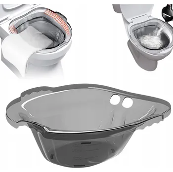 WC sedátko BIDET PRO ŽENY SENIORKY SEDÁTKO NA WC S UMÝVADLEM SITZ BATH ŠEDÝ