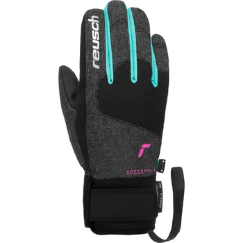 Reusch Simon R-TEX® XT Junior - black melange/bachelor button/knockout pink 6,5