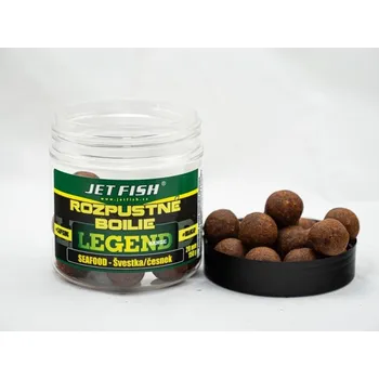 Boilies Rozpustné Boilie Jet Fish Legend Range Seafood - Švestka / Česnek 250ml - 20 mm