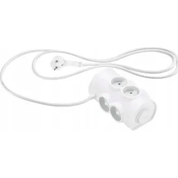 Napájecí kabel TRONIC Blok prodlužovací prodlužovací kabel 6 zásuvek, uzemnění SCHUKO BÍLÁ (38/E-865)