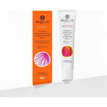 Opalování Basiclab Tónující minerální ochranná emulze SPF 50 40 ml