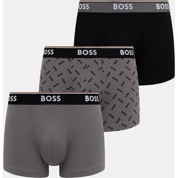 Boxerky Boxerky BOSS Trunk 3P Power Desig 3-pack šedá barva, 50554443 90X, vel. L