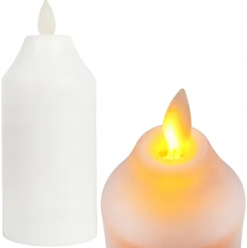 Svíčka LED SVÍČKA HŘBITOVNÍ SVÍČKA NA BATERIE 15 CM s Pohyblivým Plamenem - Dekorace na Hrob