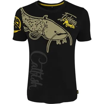 Rybářské oblečení Hotspot Design Tričko CatFishing Mania-Velikost M