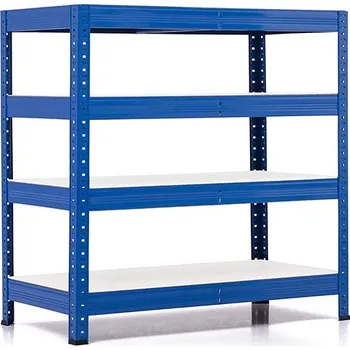 regál Policový regál Trestles RH 1000x800x450, nosnost 1400 kg, 4 police bílé Barva: modrá