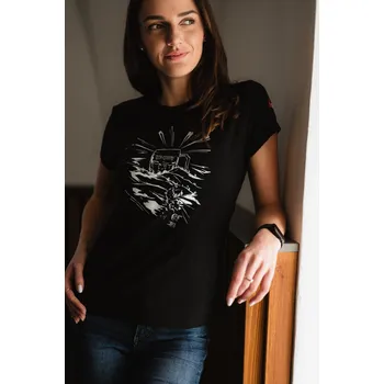 Běžecké oblečení Tričko dámské Barva: černá, Velikost: S Cesta za pivem