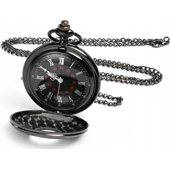 Hodinky ZEGAREK KIESZONKOWY RETRO KWARCOWY S KŘEMENEM A ŘETÍZKEM, VINTAGE DÁREK