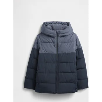 GAP Dětská prošívaná nepromokavá bunda - Kluci GAP modrá | šedá 3464024