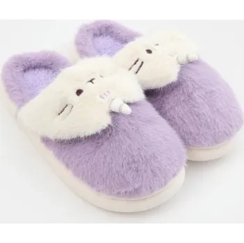 Dámské pantofle Sinsay - Pantofle s umělou kožešinou Pusheen the Cat - levandulová - 875EU-04X - 875EU-04X-367