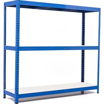regál Policový regál Trestles RH 1500x1400x500, nosnost 900 kg, 3 police bílé Barva: modrá
