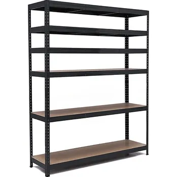 regál Policový regál Trestles RH 2000x1400x400, nosnost 1800 kg, 6 polic Barva: černá