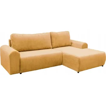 Sedací souprava Rohová sedací souprava s rozkladem a úložným prostorem Velina Roh P - hořčicová