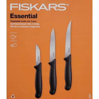 Kuchyňský nůž FISKARS ESSENTIAL Sada 3 kuchyňských nožů 7cm+11cm+12cm