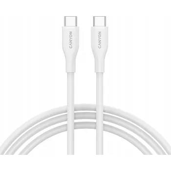 Datový kabel Kabel Canyon USB typ C - USB typ C 1 m bílý