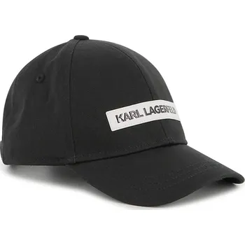 Kšiltovka Dětská bavlněná kšiltovka Karl Lagerfeld Z31032.50.56 černá 99X, vel. 52